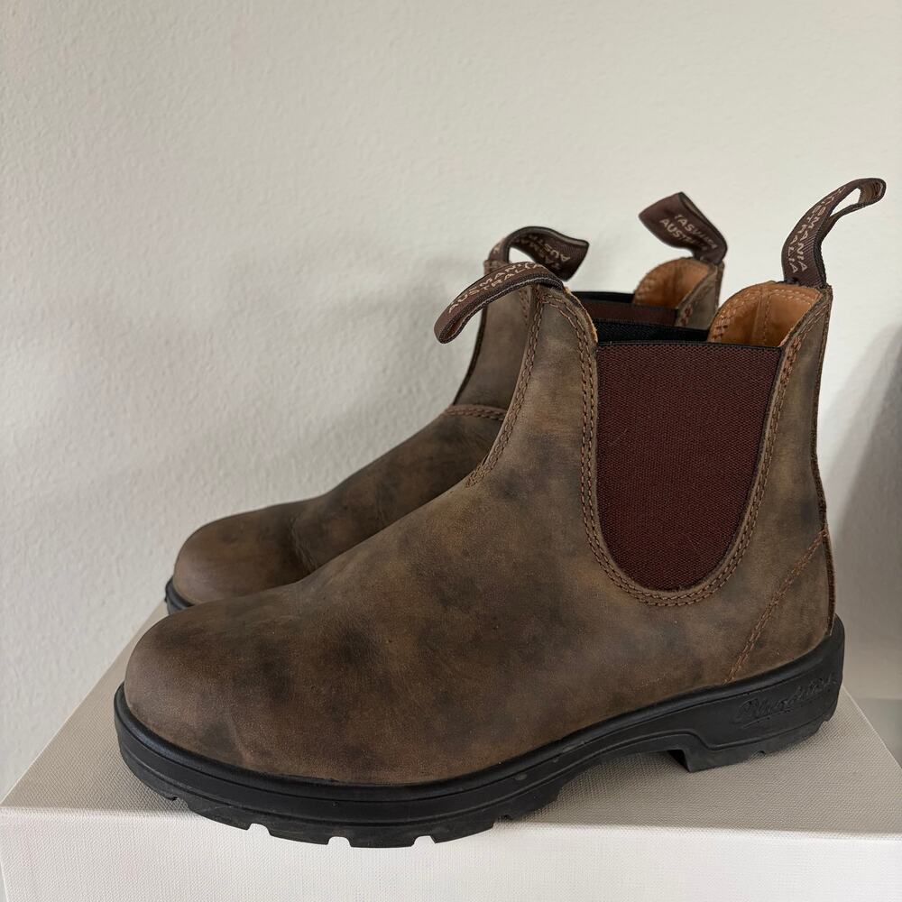 Blundstone Rustic Brown Leather Chelsea Boots (AU 4.5)